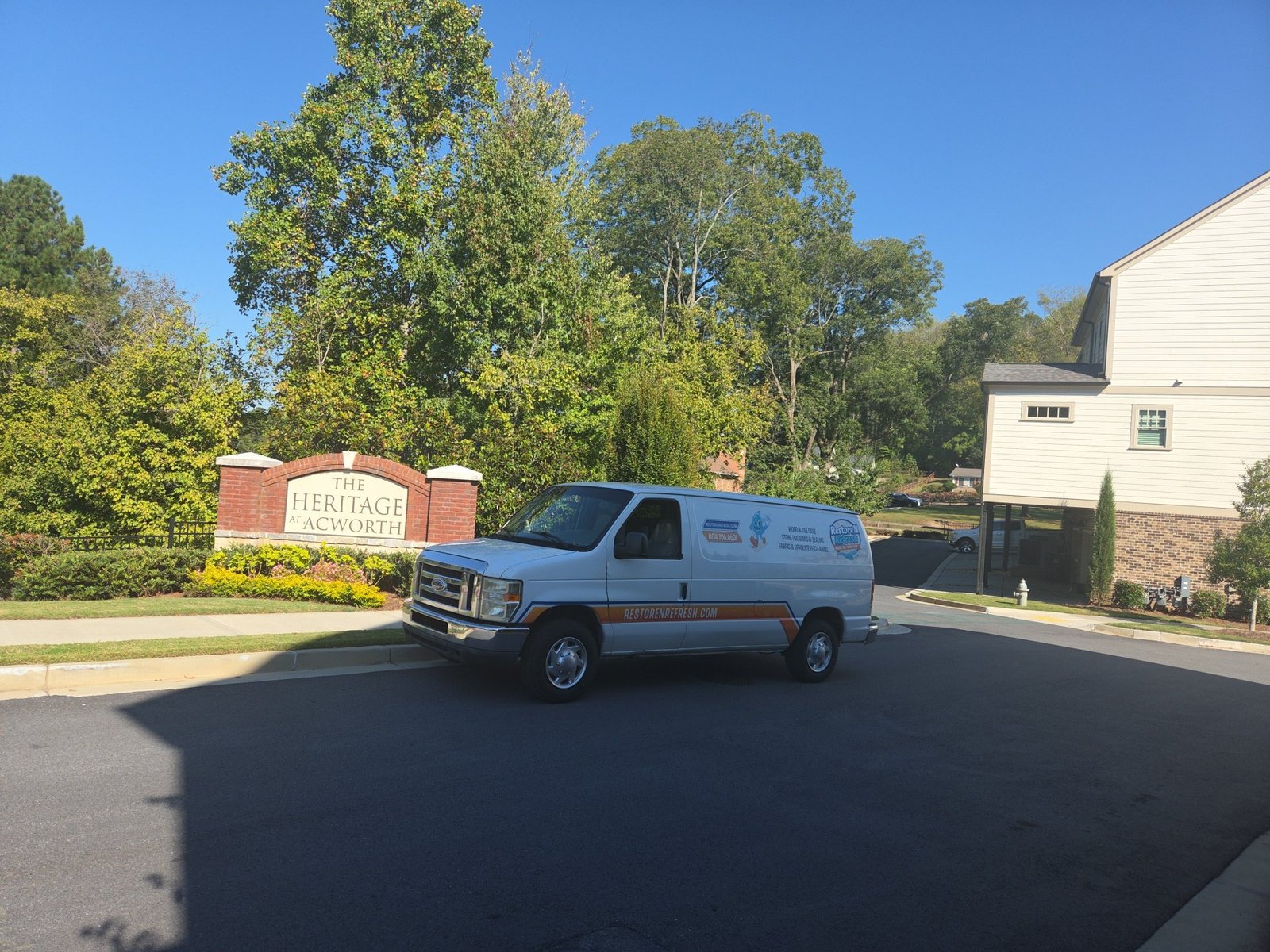 Restore N Refresh branded van in Acworth, GA